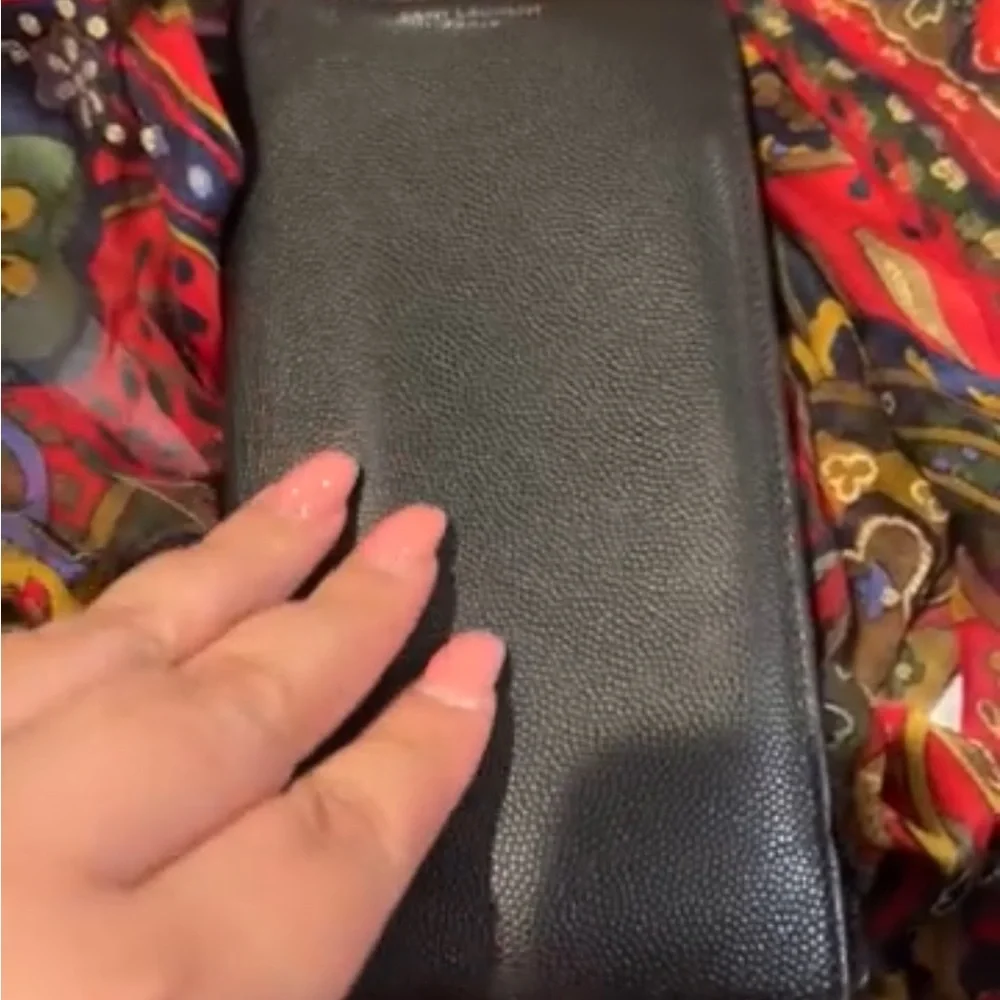 Saint Laurent Black Leather Wallet- Vintage EUC